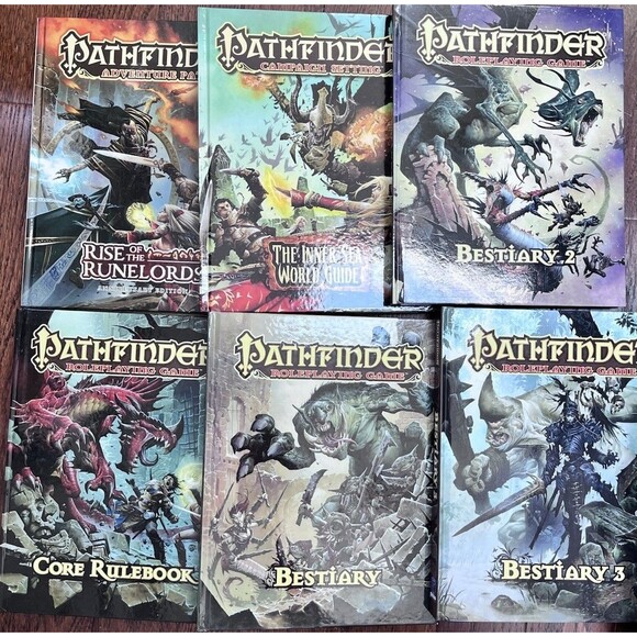 Paizo Pathfinder Beginner Box Books HC Lot of 10 Roleplaying RPG Rulebook Guides - Picture 8 of 8